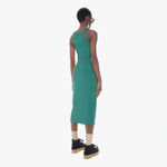 MOTHER Chin Ups Midi Dress Ribbed Tank in Move It Cadmium Green Size XS Photo 13