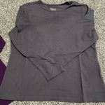 3 New Denim & Co Purple, Blue, Gray Long Sleeve Shirts M Purple Size M Photo 11