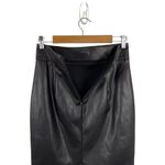 Aprll Black Faux Leather High Waist Midi Pencil Skirt Size Small Photo 10