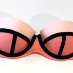 Victoria's Secret Victoria’s Secret neon orange pink piped balconette strapless swim top Photo 0