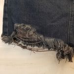Good American {0/25}  High-Rise Denim Mini Skirt Frayed Hem Photo 4