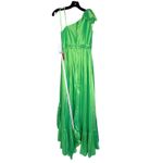 Mac Duggal NWT One Shoulder Bow Asymmetrical Hem Gown in Spring Green Size 4 Photo 9