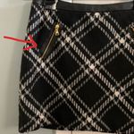 EXPRESS Textured Tartan Plaid gold zip Mini Skirt Photo 9