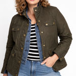 J.Crew Downtown Field Jacket Olive Green Utility Military Women 2X Photo 0