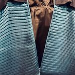 Y2K iridescent pleated body con dress dark blue, Size Small Blue Photo 5