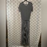 Black and White Striped Jumpsuit Photo 2