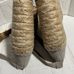 Chloé Chloe Beige Espadrille suede lace up Wedges 37 boho summer minimalist neutral Photo 4