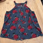 Torrid Sleeveless Tank Top Size 1 Women's Babydoll Shirt Casual Blouse Blue Photo 0