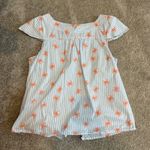 Modcloth  XL crab striped back button lightweight blouse top TS 2715 Photo 6