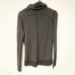 Lululemon Gray Striped Reversible Funnel Neck IN A CINCH Sweatshirt Photo 3