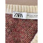 ZARA  Argyle Sweater Vest‎ Preppy Academia Knit Top Sleeveless Large Photo 1