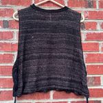 Free People  Sweater M ZODIAC Embroidered Lace-Up Sides Linen Cotton Wool SP Photo 6