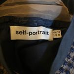 Self Portrait Self-portrait navy lace floral top size US 8 Photo 3