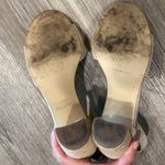 Anthropologie Soludos espadrille woven raffia heel one strap sandals beige tan neutral suede 8 Photo 10