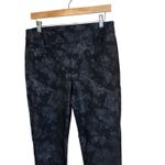 Chico's  Size 1R Brigitte Tonal Floral Slim Ankle Pants Size 8 Black Stretch Punk Photo 5