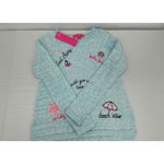 Lilly Pulitzer NWT Sweater XS Blue Marled Sail Away Beach Graphic Photo 2