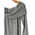 Dainty Hooligan Bodycon Dress Womens Size M Gray Ribbed Long Sleeve Stretch Mini Photo 2