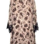 ASTR Anthropologie  The Label Floral Print Lace Babydoll Mini Shift Dress Photo 9