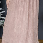 Love Riche  metallic dusty rose pink midi‎ skirt Photo 0