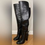 JustFab Knee-High Rockie Heel Boots, Black, Size 6, EUC Photo 5