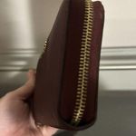 Michael Kors Jet Set Travel Large Leather Continental Wallet Burgundy Wristlet Photo 6