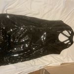Nicole Miller Black Sequin Embellished Dress Photo 3