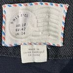 Anthropologie  Postmark Oleander Black Appliqué Lace floral Linen sheath dress 10 Photo 7