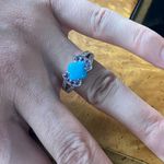 Sleeping Beauty Turquoise Tanzanite Sterling Silver Ring Size 8 Blue Photo 3