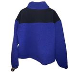 Under Armour Women's UA Sherpa Fleece Mock Neck Jacket Pullover Blue / Black Size XL NWOT Photo 3