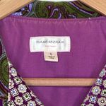 Isaac Mizrahi for Target Jacket Purple Velvet Paisley Jacket Blazer Size Small Photo 4