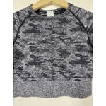 AYBL  Evolve Seamless Camo Long Sleeve Crop Top Sz S Black Gray Compression‎ Photo 4