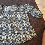 Ezra  blue colorful blouse M Photo 2