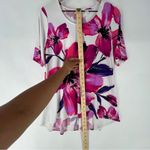 Susan Graver ‎ Slinky Stretch Knit Floral Rhinestone Embellished Short Sleeve Top Photo 11