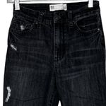 RSQ  Jeans Juniors 3 26" Washed Black Vintage Mom Distressed Casual Edgy Rocker‎ Photo 2
