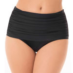 MiracleSuit New.  black hi-waisted skirted front bikini bottom. Retails $90. Size Photo 0