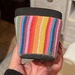 Volatile Sandals Womens 9 Chunky Wedge Rainbow Stripe Platform Flip Flop Thong Yellow Photo 3