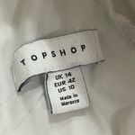 Topshop  White and Lavender Striped Puff Sleeve Mini Dress Photo 6