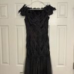 Tadashi Shoji  Metallic Off The Shoulder Gown Photo 1