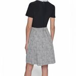 Karl Lagerfeld Paris Black & White Collared Tweed Dress – Size 8 – NWT Photo 4