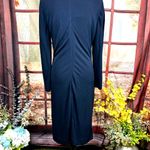 Carlisle  Double Zipper Ruched Front Slimming Dress Black 8 Photo 12