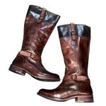 Wolverine  Brown & Black Leather Tall Riding Boots size 8 Photo 4