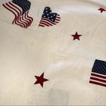 AMERICANA White T Shirt Dress Flags & Stars Patriotic Vintage Made in USA Size M Photo 6