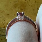 Rose Apatite Moissanite Sterling Silver Ring Size 8.25 Pink Photo 1