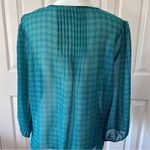 st. john's bay ~ Teal Sheer Chiffon Blouse Top ~ Sz Large ~ NWOT ~ A1221 Photo 3