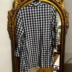 Anthropologie Navy and White Gingham Blazer Photo 1