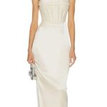 NBD  Aella Gown in Champagne Medium New Womens Long Maxi Dress Photo 0