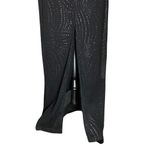 90s Vintage Black Whimsigoth Prom Dress. Medium. Empire Waist Polka Dot Glitter Photo 8