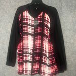 Worthington  Plus Size  3X Sheer Plaid Long Sleeve Blouse‎ Officewear NWT Photo 0
