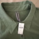 Anthropologie  Cap-Sleeve Collared Linen Ruched Mini Dress. Size XL. MSRP $148  Photo 13