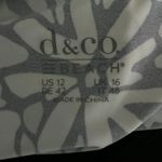 NEW D&Co Size 12 Skirted One Piece Swimsuit Bathing Suit Black White Grey Print Photo 3